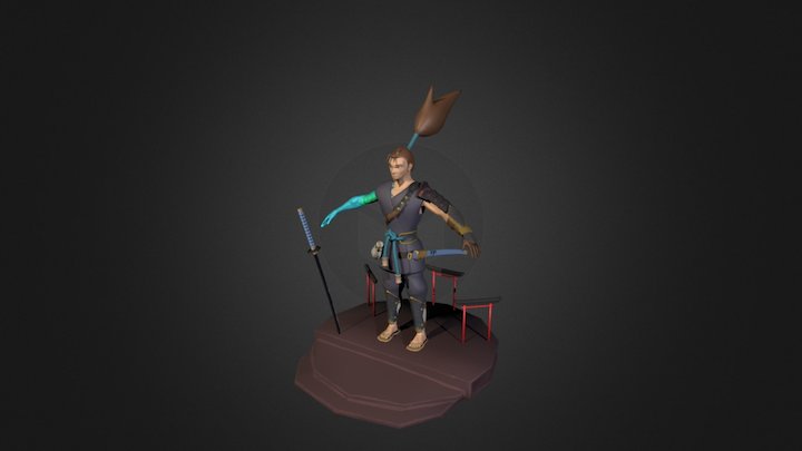 Miyamoto the Ronin 3D Model