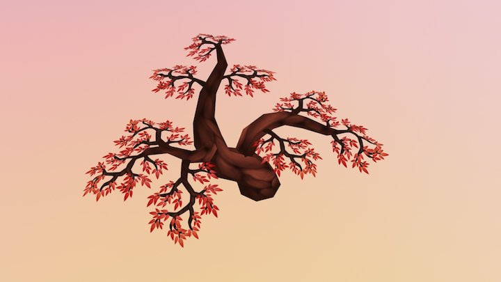 Red Tree 3D Model