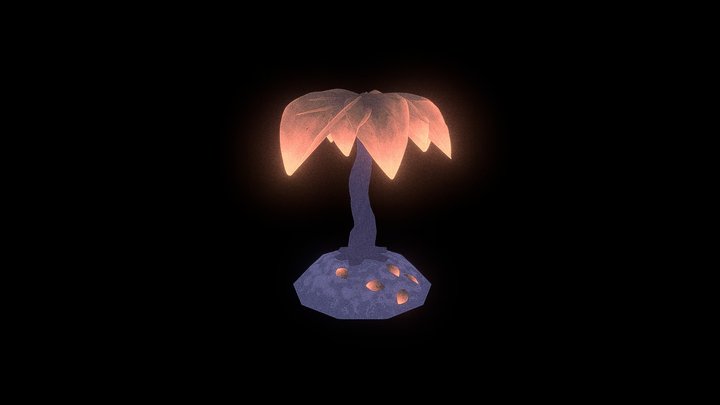 Dark Palm Tree 3D Model