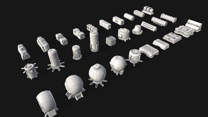 Scifi Props 2 3D Model