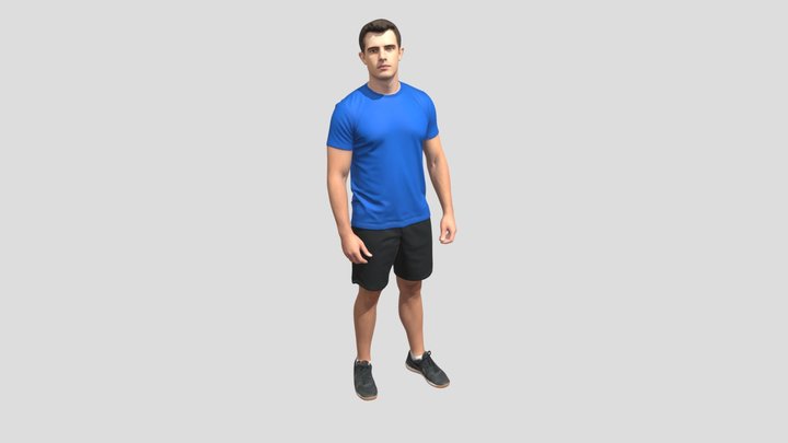Man In A Blue T-Shirt – Modello 3D gratuito STL
