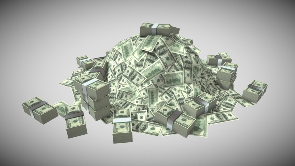 Cash Pile and Money Stacks