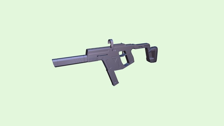 Kriss Vector .45 ACP with attachments 3D Model