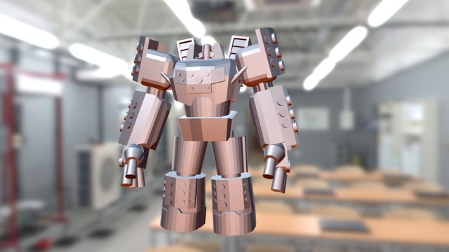Blocky Mech 3D Model