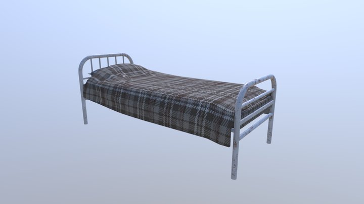 Old Hospital Bed 3D Model