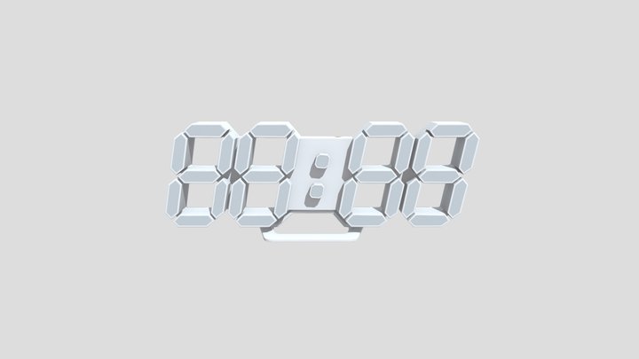 Digital Clock 3D Model