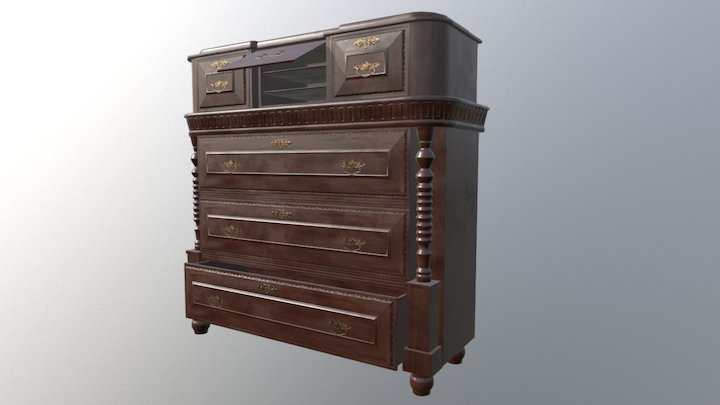Victorian Dresser 3D Model