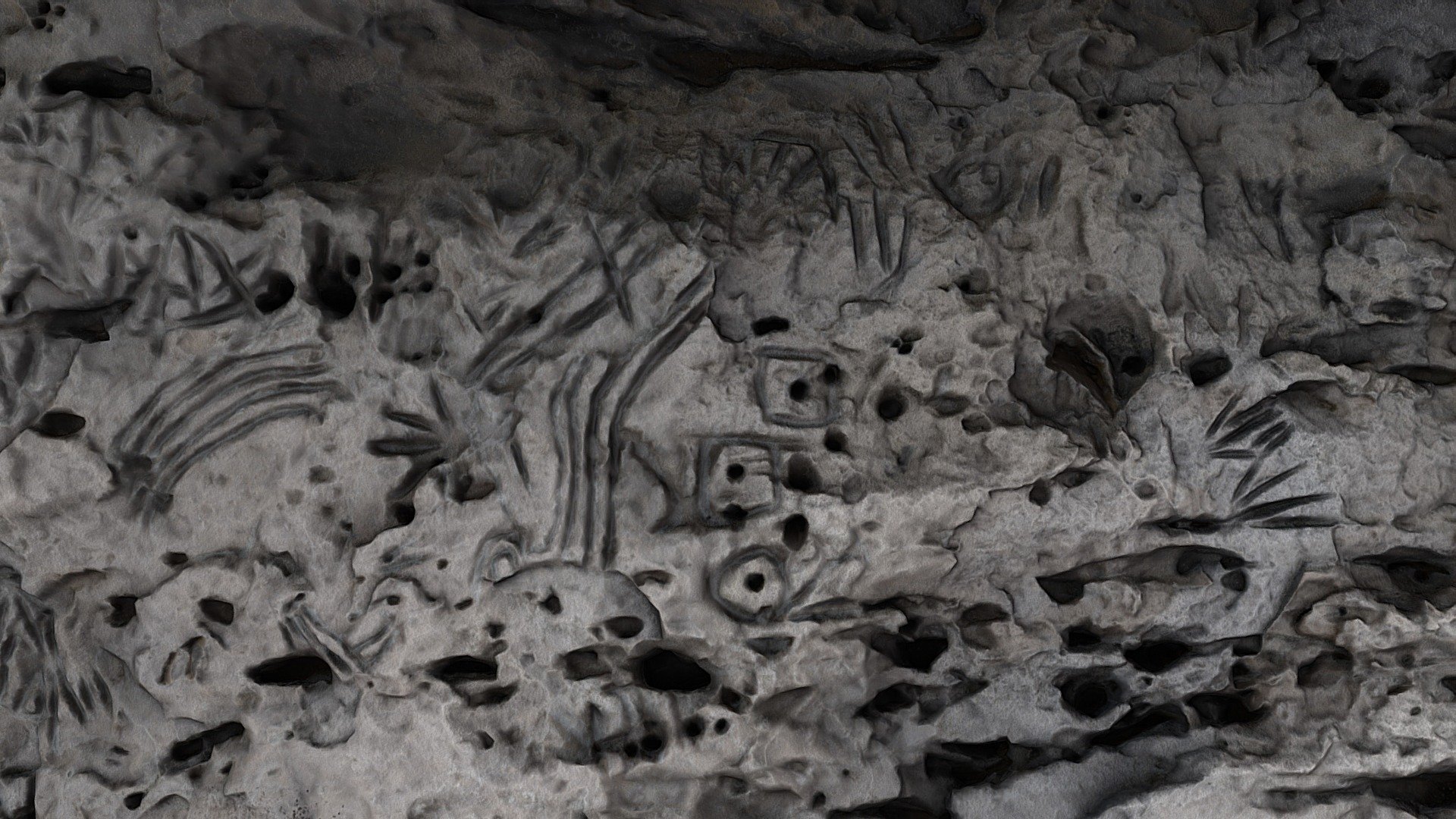 Monk's Cave - Enhanced Petroglyphs — Sketchfab embed 3D viewer