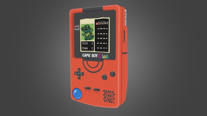 Game Boy Challenge Pokedex 3D Model