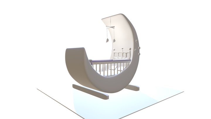Baby Greed And Baby Cabela Royal Moom Star Crib1 3D Model