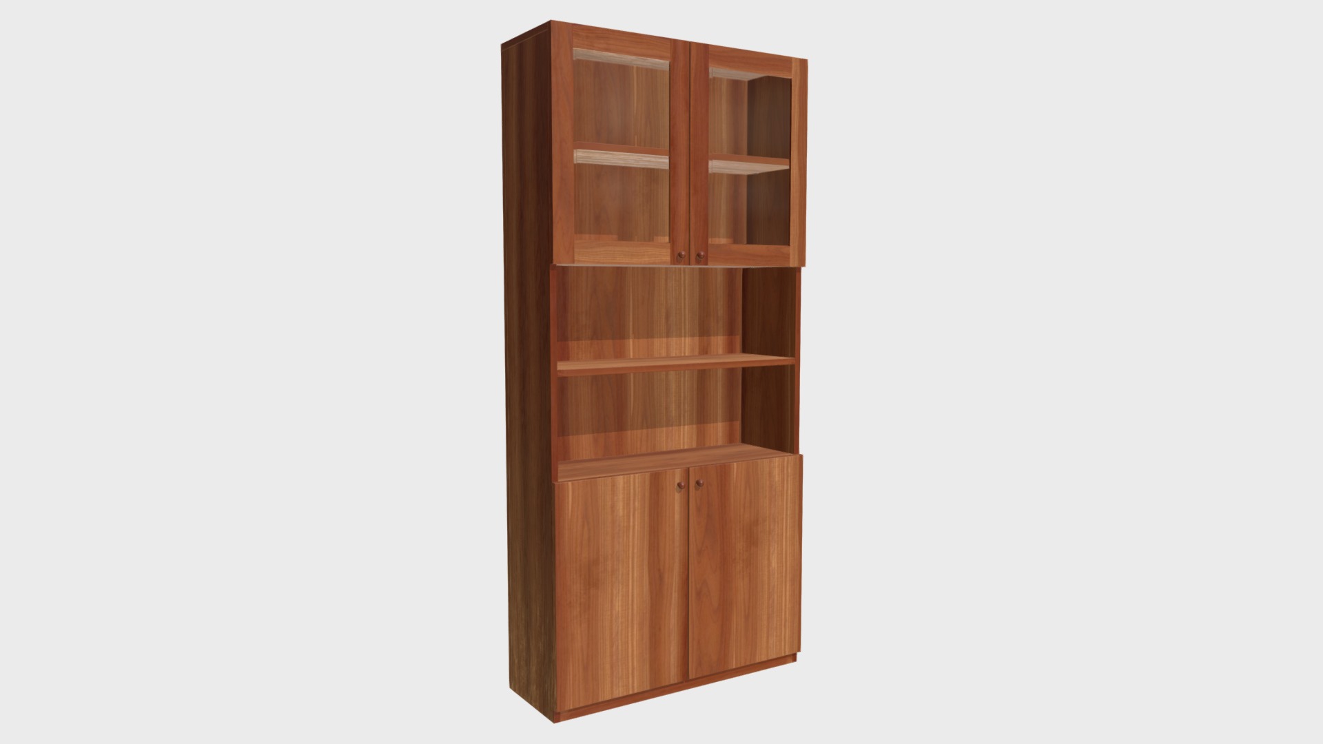 3D model Display furniture - This is a 3D model of the Display furniture. The 3D model is about a wooden shelf with a bookcase.