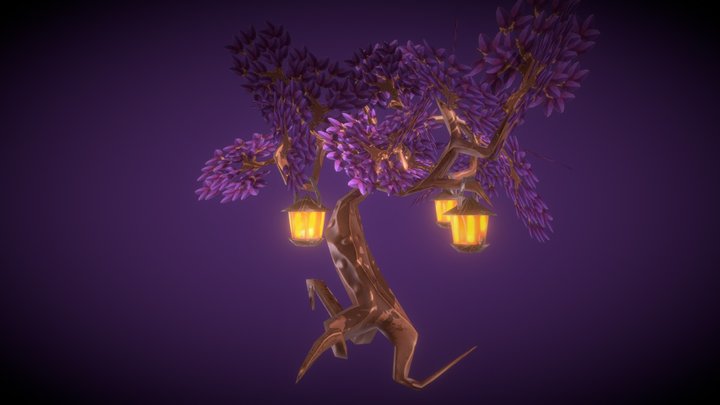 Elf Tree Stylized 3D Model