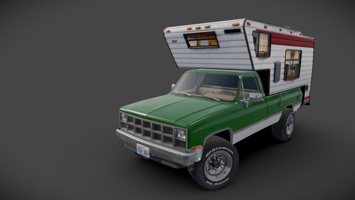 Camper truck 1983 3D Model