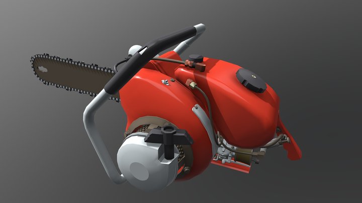 Detailed Chainsaw draft 3D Model