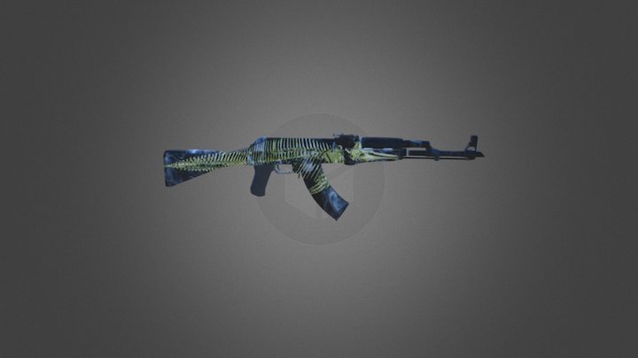 Ak-47 Obscure 3D Model
