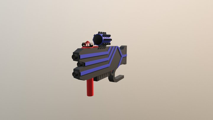 Triple shot shotgun 3D Model
