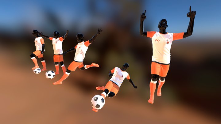 Metaretail: Maniquíes Fútbol diversas posturas – Modello 3D gratuito STL