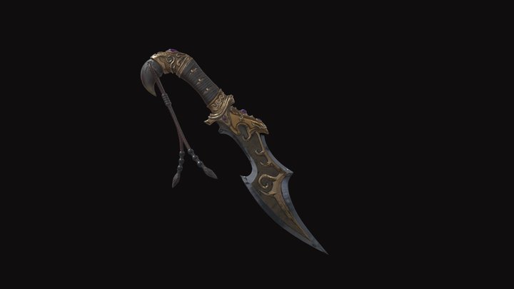 Ancient Dagger || GAME ASSET || Lowpoly 3D Model