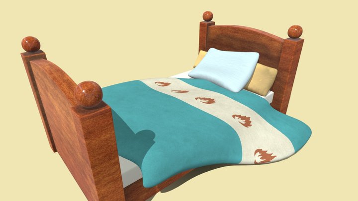 Fire Fan Bed 3D Model