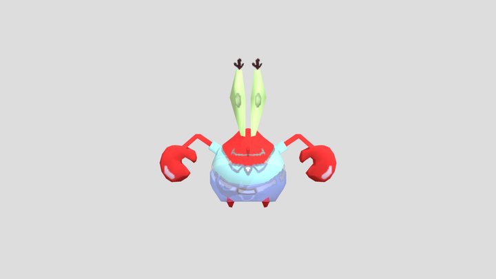 Mr Krabs 3D Model