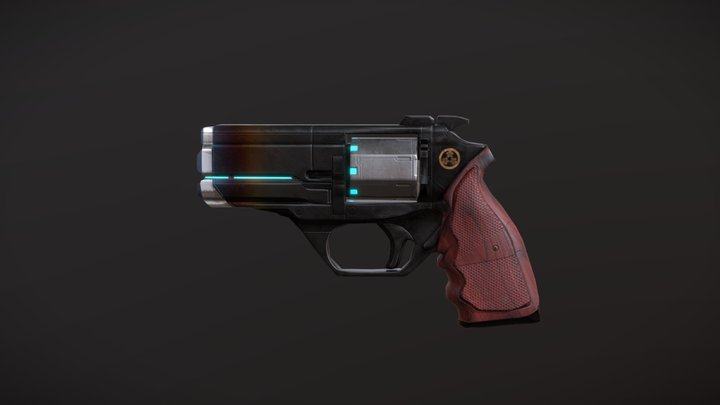 SciFi Revolver 3D Model