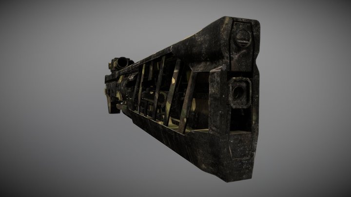 Concept // Military Futuristic Gun 3D Model