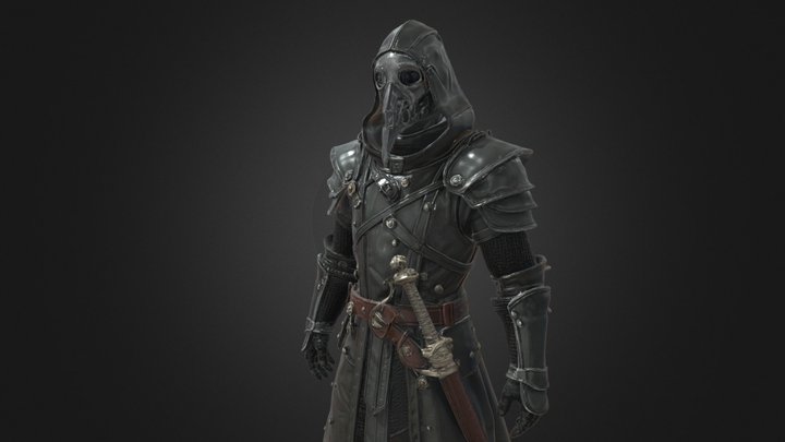 Plague Inquisitor - Armored Beak Mask & Blade – Kostenloses 3D-Modell STL
