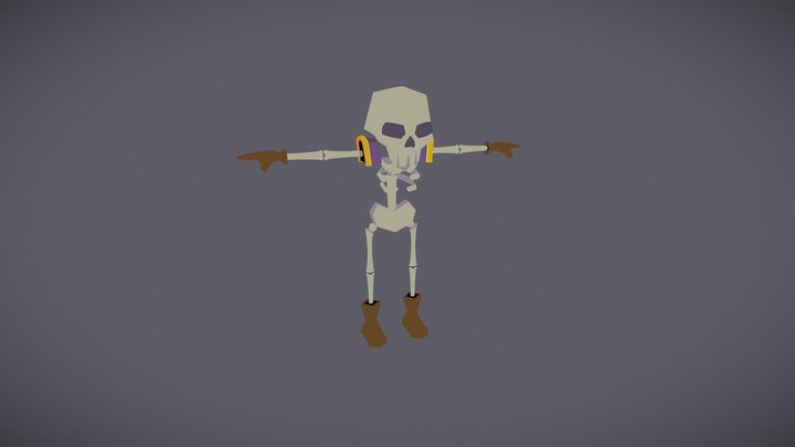 Skeleton Warrior for rigging 3D Model