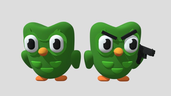 Duolingo Bird 3D Model
