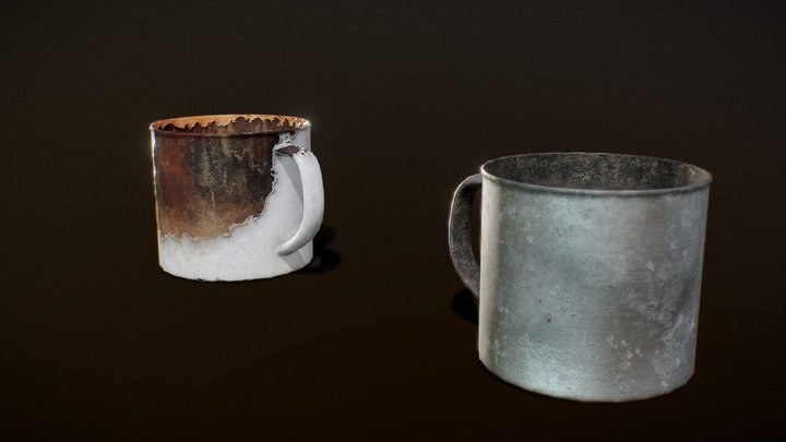 An old metal cup 3D Model