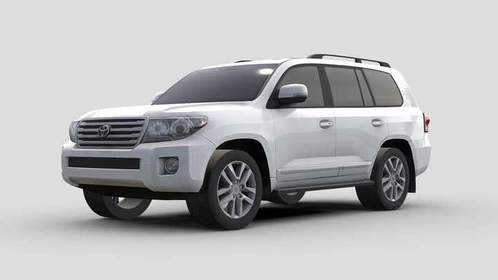 Toyota Land Cruiser 2013 AR/VR, LowPoly 3D Model 3D Model