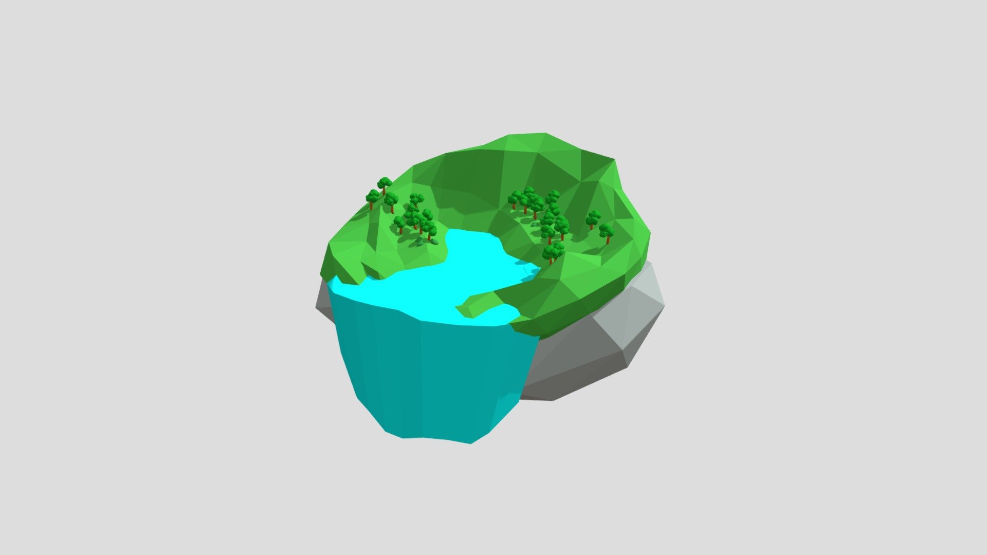 Floating Lowpoly Island