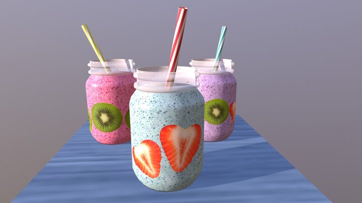 Smoothies 3D Model