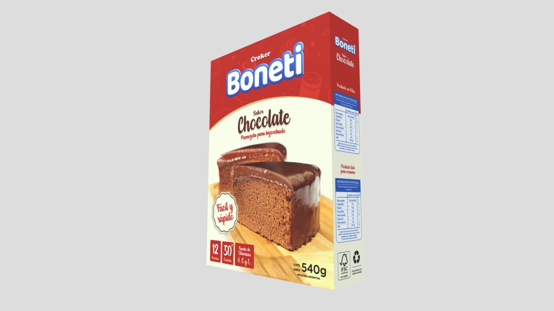 Caja de bizcochuelo Boneti