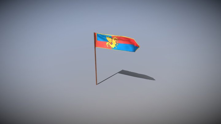 Flag Animation 3D Model