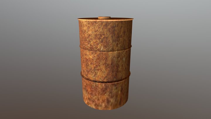 bidon rouillé 3D Model