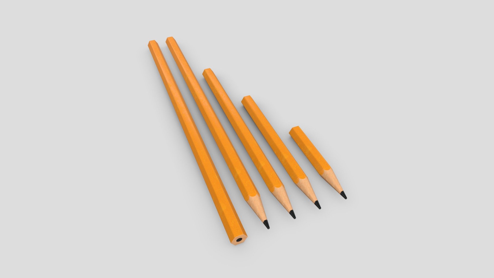 Pencil Sizes - Buy Royalty Free 3D model by plaggy [881340e ...