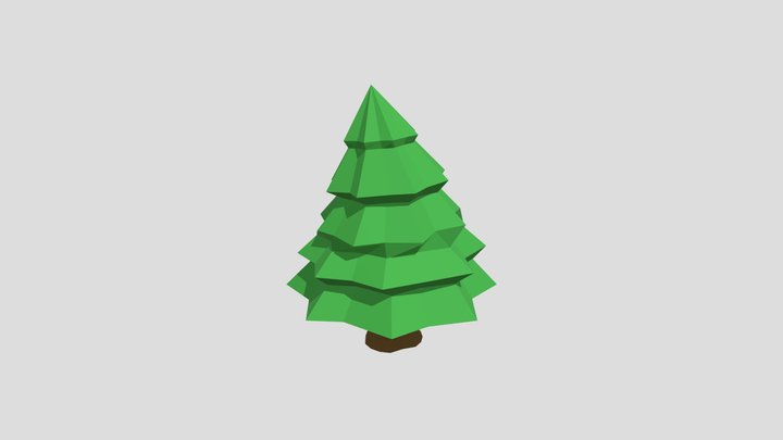 Lowpoly Tree Christmastree 3D Model