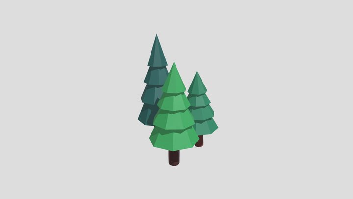 Alpine Tree Pack 3D Model