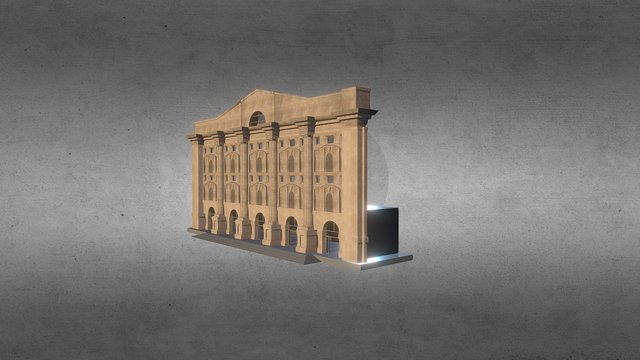 Palazzo Mezzanotte Milano 3D Model