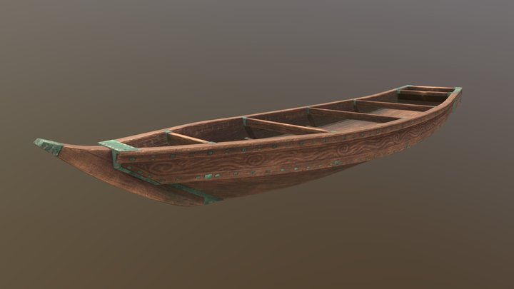 Wooden Boat 3D Model