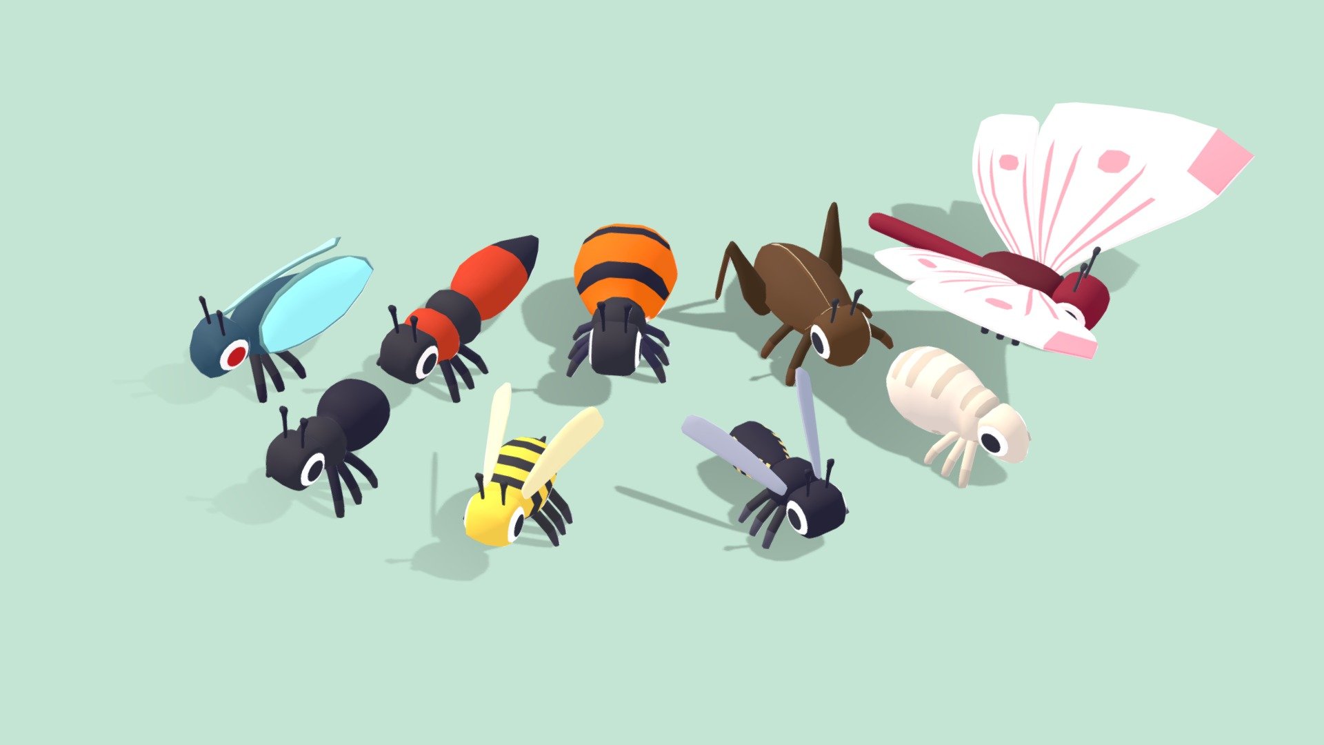 Quirky Series - Insects Vol 1 - Buy Royalty Free 3D model by Omabuarts ...