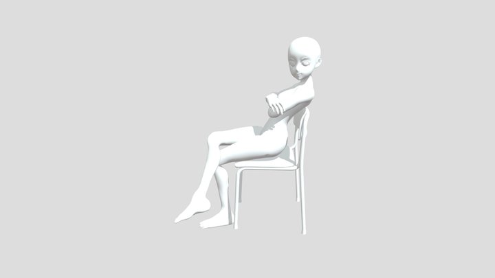 Sitting In Chair 3D Model