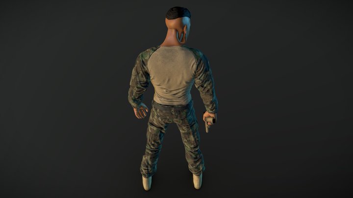 Soldier Jon Bernthal 3D Model