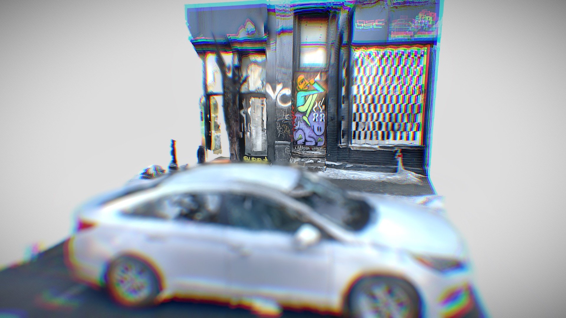 Day 43 - 1 Scan A Day - Graffiti Door & Car