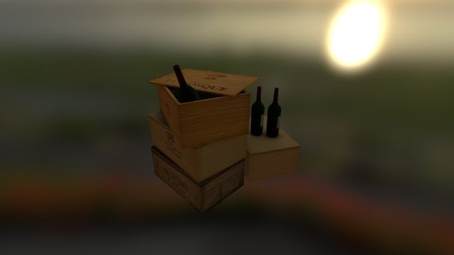 Wine Crates 3D Model