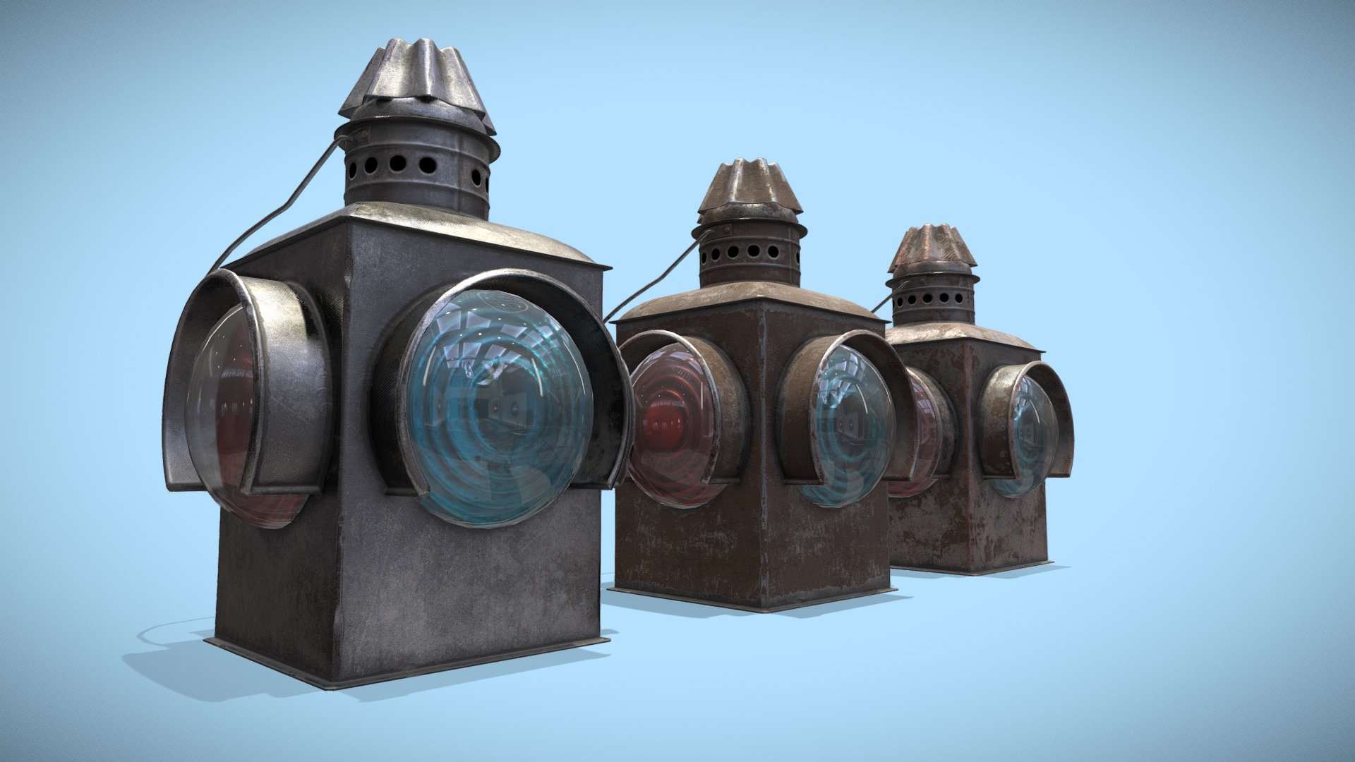 Old Railroad Switching Lamps Type A