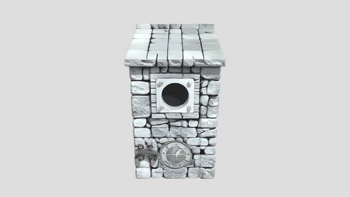 rough edges stone birdhouse 3D Model