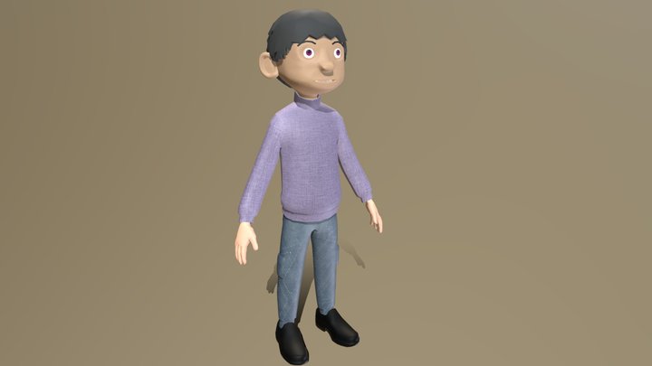 Boy Character rigged 3D Model