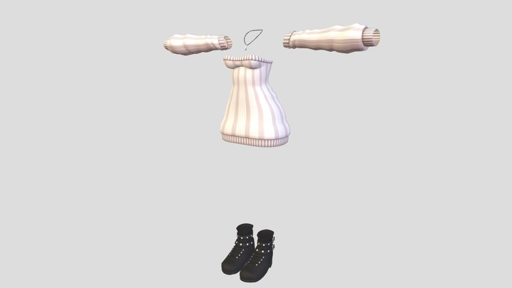 ひるね屋の縦セタ 3D Model